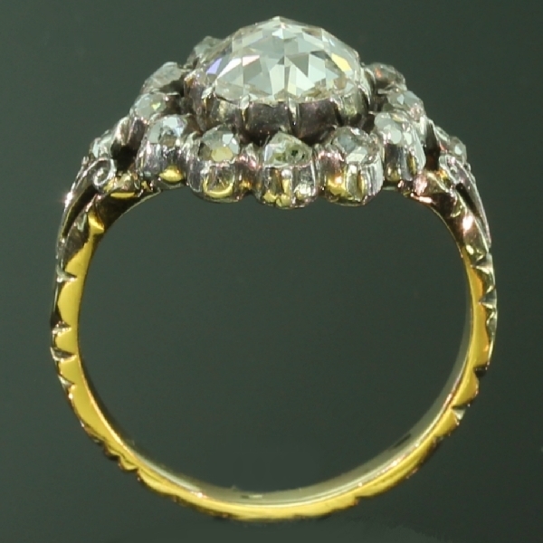 Original Dutch antique ring with Amsterdam rose cut diamond, Images by